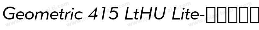 Geometric 415 LtHU Lite字体转换